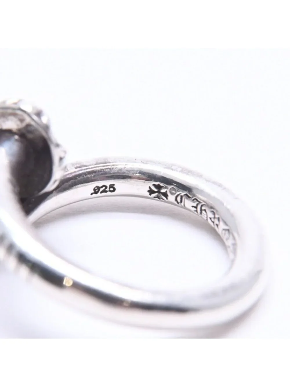 Chrome Hearts Rng Nail Cross Ball Ring 925 Sterling Silver